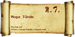 Moga Tünde névjegykártya